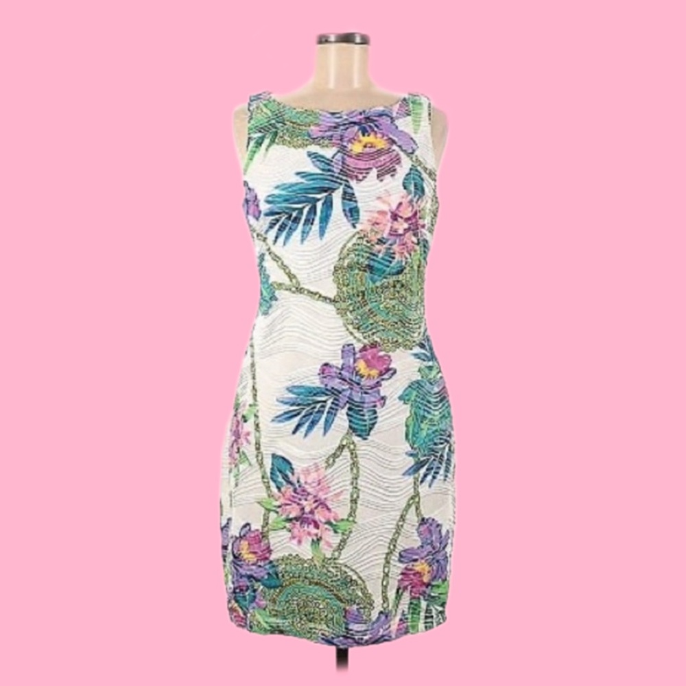 NWT $15 OFF Jennifer Lopez JLO Tropical Bodycon Dress Size Petite XS
